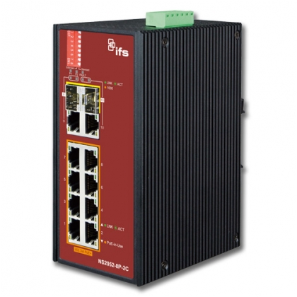 Switch 8 Port POEat + 2 SFP Industrial