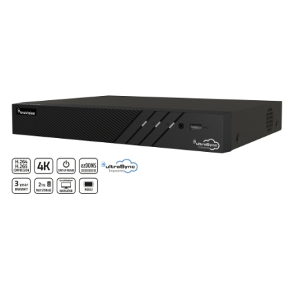 NVR12C 4 IP 4K 265+ 1TB Ultrasync