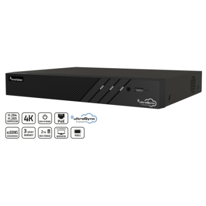 NVR12CS 4 IP/PoE 4K 265+ 1TB Ultrasync