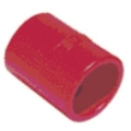 Manicotto FE-FE di giunzione tubo/tubo, in ABS, di colore rosso 25mm
