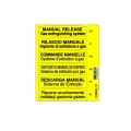 Set etichette multilingua avvisatore manuale giallo 240315