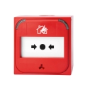 Avvisatore manuale incendio rosso ripristinabile isolato IP41 3000 EN54 CPR