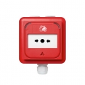 Avvisatore allarme ripristinabile resistenza 100 Ohm rosso IP67 CPR EN54-11