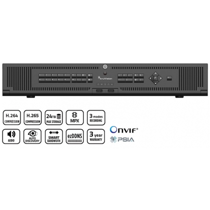 NVR22 8/26/32 canali IP 80/160/256Mbs