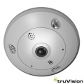 Truvision IP Dome 360° da interno 6 Mpx 1.29mm fisheye audio IR 15m grigia