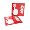 Cartello segnalazione rosso per avvisatore manuale incendio 5 pz