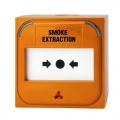 Avvisatore manuale Smoke Extraction arancione isolato IP41 serie 3000