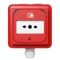 Avvisatore manuale incendio rosso ripristinabile isolato IP67 3000 EN54 CPR