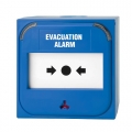 Avvisatore manuale evacuazione blu isolato IP41 serie 3000