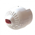 Flash LED VAD W-2.4-7.5 rosso a parete base alta bianca CPR EN54-23