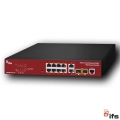 IFS Websmart Switch 8 port PoE + FastEth+ 2 SFP (125W PoE Budget)